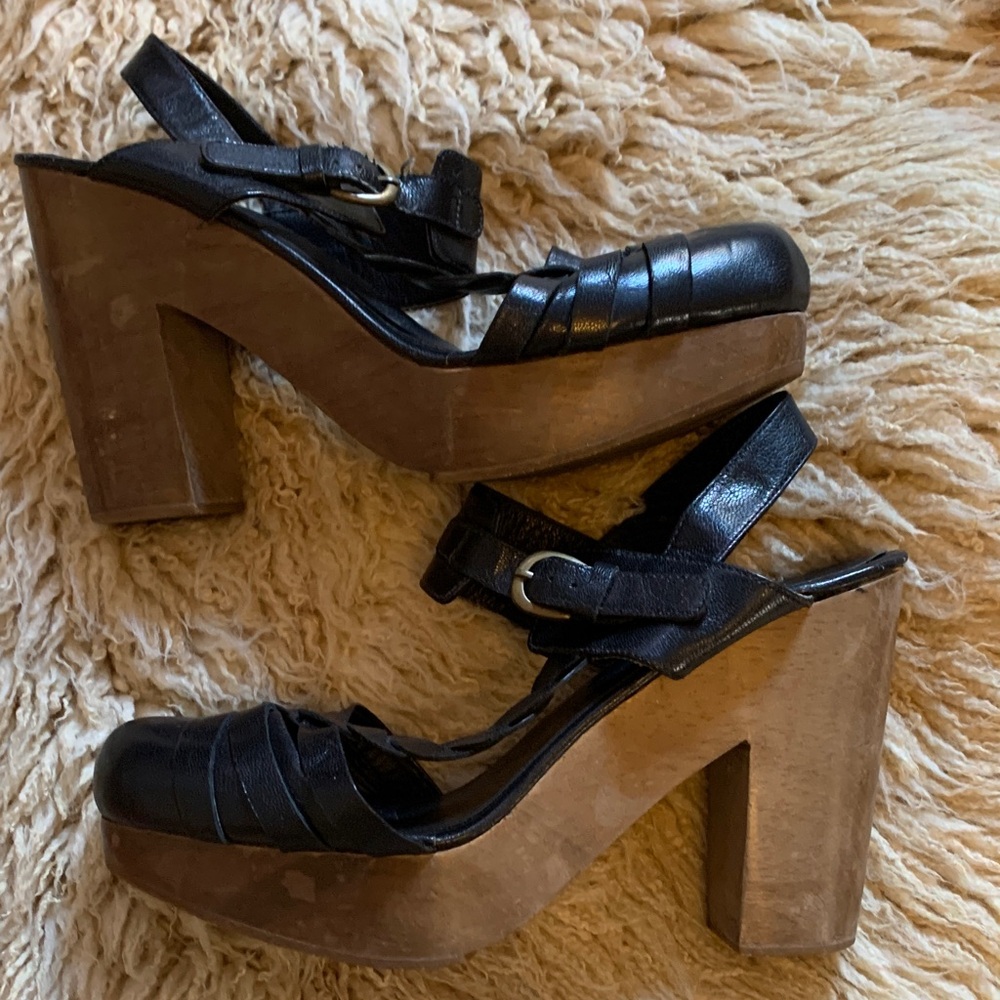 Rachel Comey Tuco Leather Slingback Clog Heels